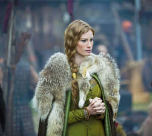 Medieval Queenin Fur Cloak Wallpaper