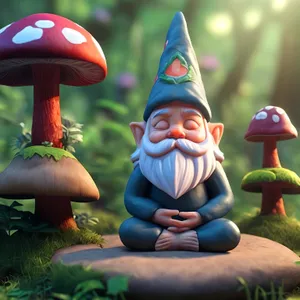 Meditating Garden Gnome Wallpaper