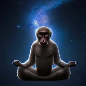 Meditating Monkey Meme Wallpaper