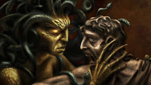 Medusa_and_ Petrified_ Man_ Artwork Wallpaper