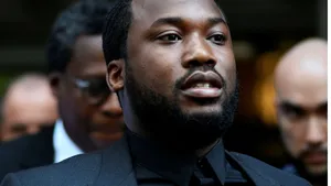 Meek Mill In Black Suit Wallpaper