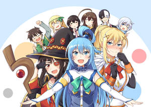 Meet The Misfit Adventurers Of Team Konosuba! Wallpaper