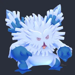 Mega Abomasnow In Dark Background For Phone Wallpaper