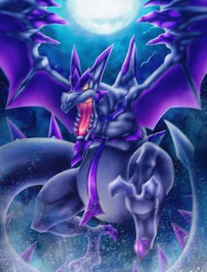Mega Aerodactyl Under Full Moon Wallpaper