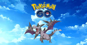 Mega Aerodactyl With Blue Sky Wallpaper
