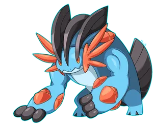 Mega Swampert Raising Fist Wallpaper