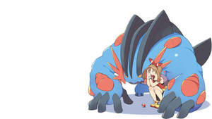 Mega Swampert With May Wallpaper