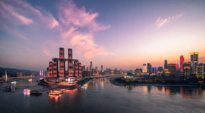 Megacity Chongqing China Cityscape Wallpaper