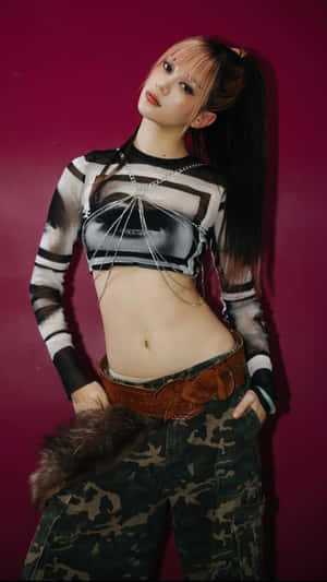 Megan Katseye Fashion Style Wallpaper