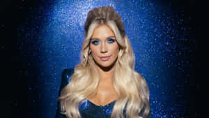 Megan Moroney Blue Glam Look Wallpaper