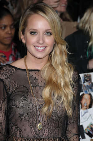 Megan Park Smilingat Event Wallpaper