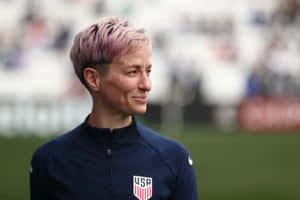 Megan Rapinoe Pink Hair U S Soccer Uniform Wallpaper