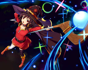 Megumin Blue Orb Wallpaper