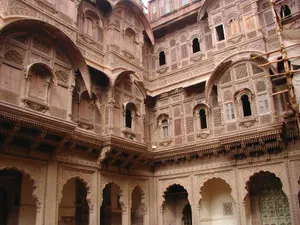 Mehrangarh Fort Courtyard Windows Wallpaper