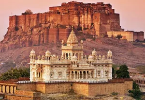 Mehrangarh Fort Jaswant Thada Sunset Wallpaper