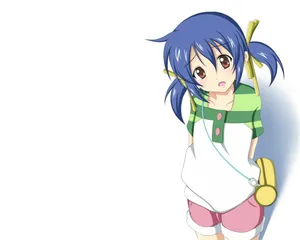 Mei Sunohara Enjoying A Peaceful Moment Outdoors Wallpaper