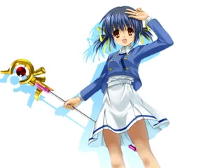 Mei Sunohara Smiling In A Serene Environment Wallpaper