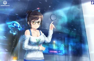 Mei, The Climatologist From Overwatch, Chilling In Action Wallpaper