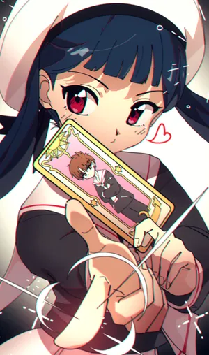 Meiling Li Holding Clow Card Wallpaper