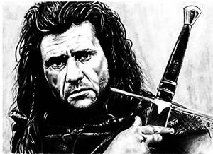 Mel Gibson William Art Wallpaper