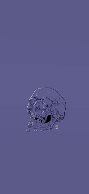 Melancholic_ Skull_ Artwork Wallpaper