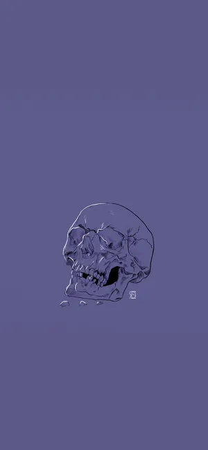 Melancholic_ Skull_ Artwork Wallpaper