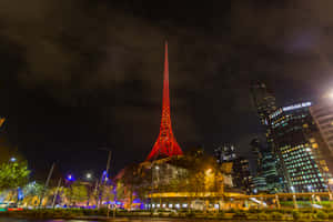 Melbourne Arts Centre Spire Night Wallpaper