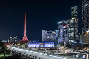 Melbourne Arts Centre Spire Night Wallpaper