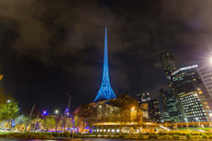 Melbourne Arts Centre Spire Night Wallpaper