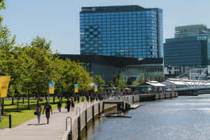 Melbourne South Wharf Promenade Walk Wallpaper