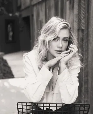 Melissa Roxburgh Blackand White Portrait Wallpaper