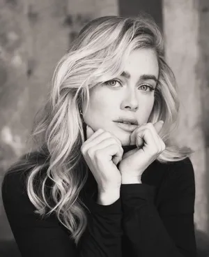 Melissa Roxburgh Blackand White Portrait Wallpaper