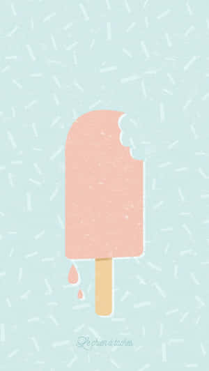 Melon Popsicle Cute Ice Cream Wallpaper