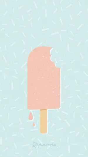 Melon Popsicle Cute Ice Cream Wallpaper