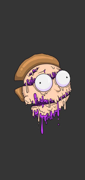 Melting Face Rick And Morty Stoner Wallpaper