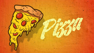 Melting Pizza Art Wallpaper