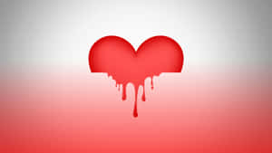 Melting Red Heart Graphic Wallpaper