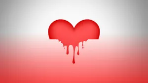 Melting Red Heart Graphic Wallpaper