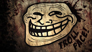 Meme Face In Grunge Brown Wallpaper