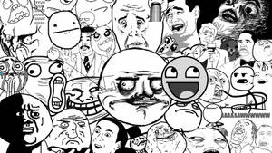 Meme Faces Black And White Wallpaper