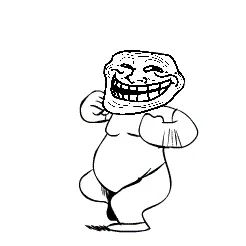 Meme Icon - The Running Troll Face Wallpaper