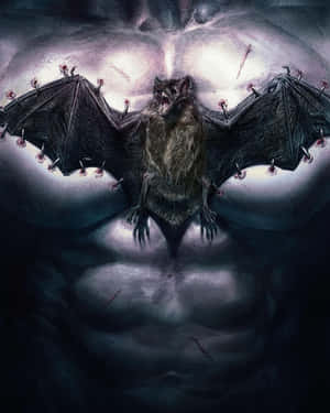 Menacing Bat Creature Artwork Wallpaper