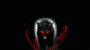 Menacing Dark Wolf Wallpaper