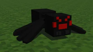 Menacing Minecraft Spider In Its Natural Habitat Wallpaper