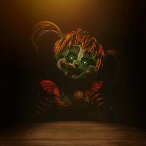 Menacing Scrap Baby From Five Nights At Freddy's Wallpaper