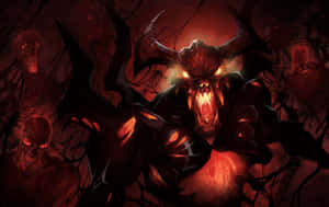 Menacing Shadow Fiend Unleashed Wallpaper