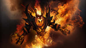 Menacing Shadow Fiend Unleashing Power Wallpaper