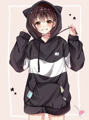 Menhera Chan Striking A Pose Wallpaper