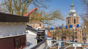 Meppel Cityscapewith Historic Church Tower Wallpaper