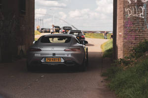 Mercedes Amg In Silver Paint Wallpaper